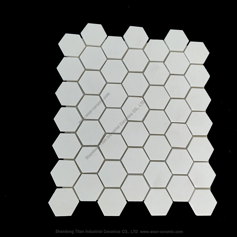 Pezzo esagonale in ceramica di allumina