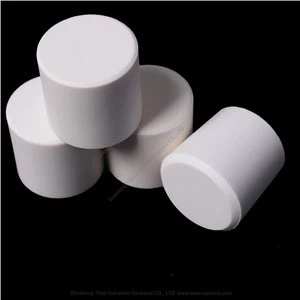 Cilindro in ceramica di allumina resistente all'usura utilizzato nel pannello con supporto in gomma